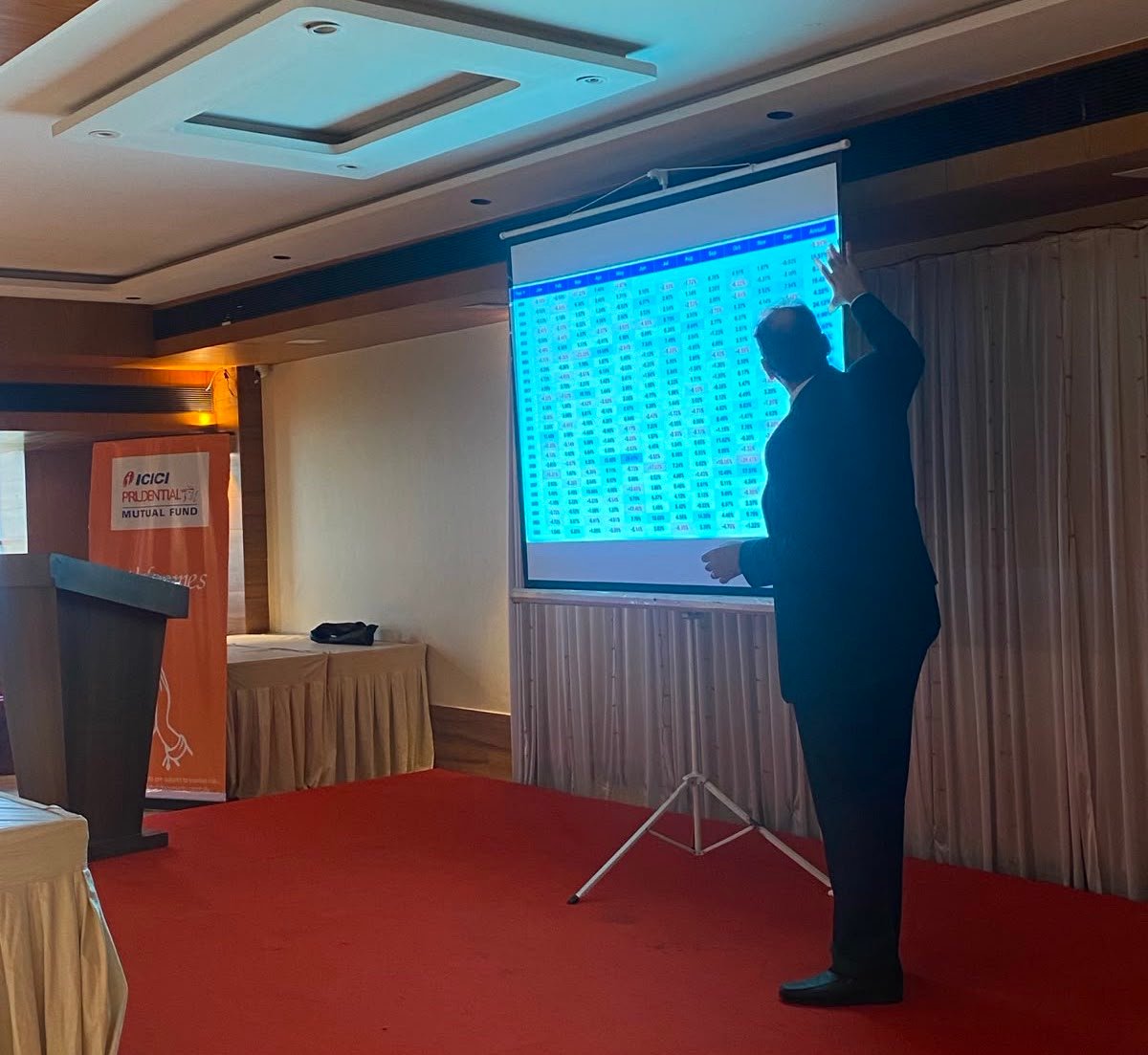 InvestWorks team presenting fund performance data at a client workshop